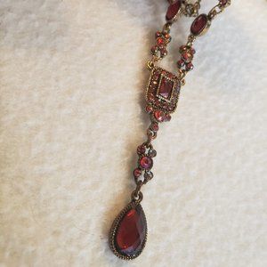 Necklace  Avon Vintage 16" Beautiful red stones